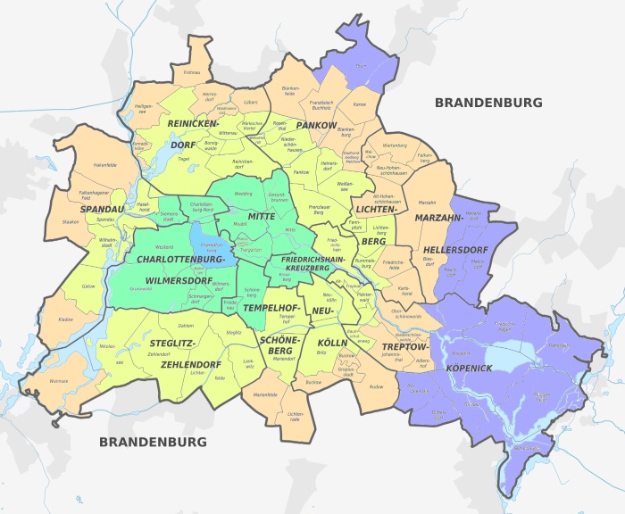 Übersichtskarte der Anfahrtszonen